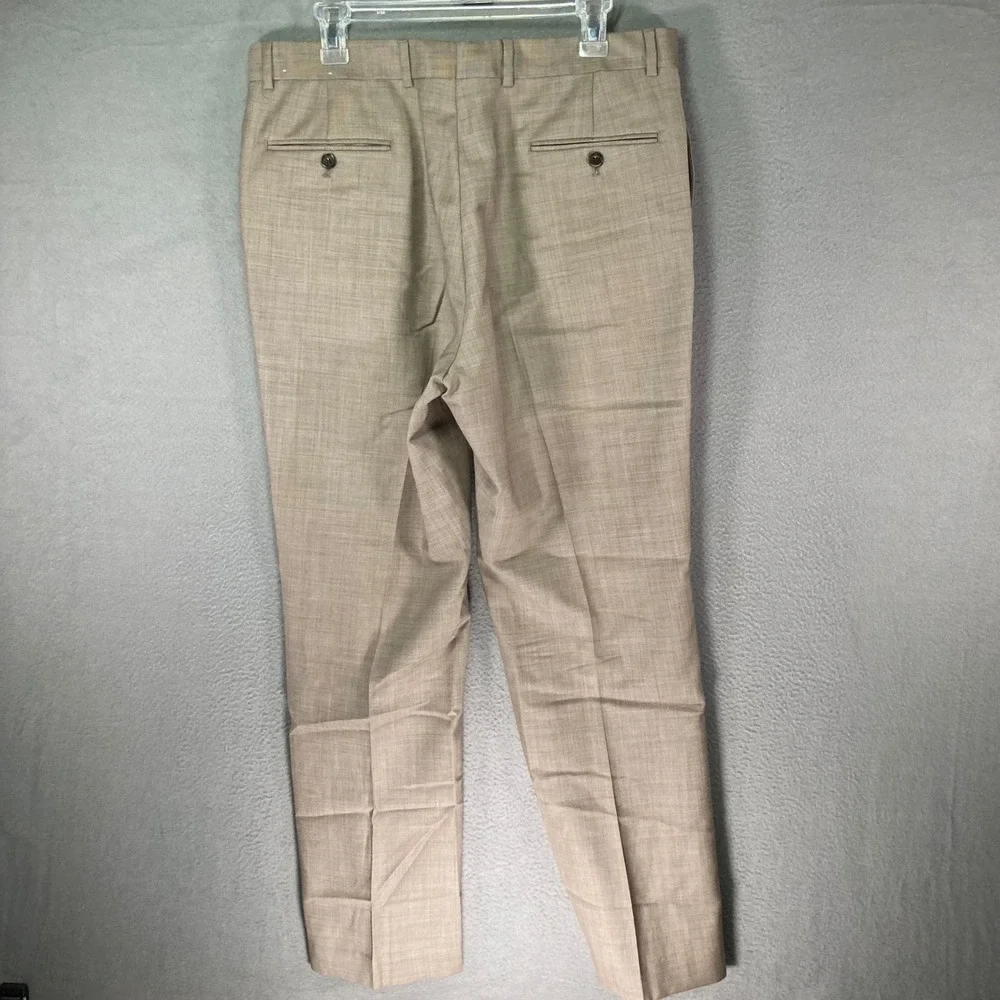 Tommy Hilfiger Men's Wool‎ Blend Dress Pants Slacks Tan Size 36x30 Pleated
